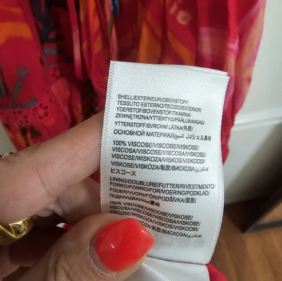 Farm Rio mixed fruits asymmetrical ruffled midi dress nwt - Picture 14 of 15